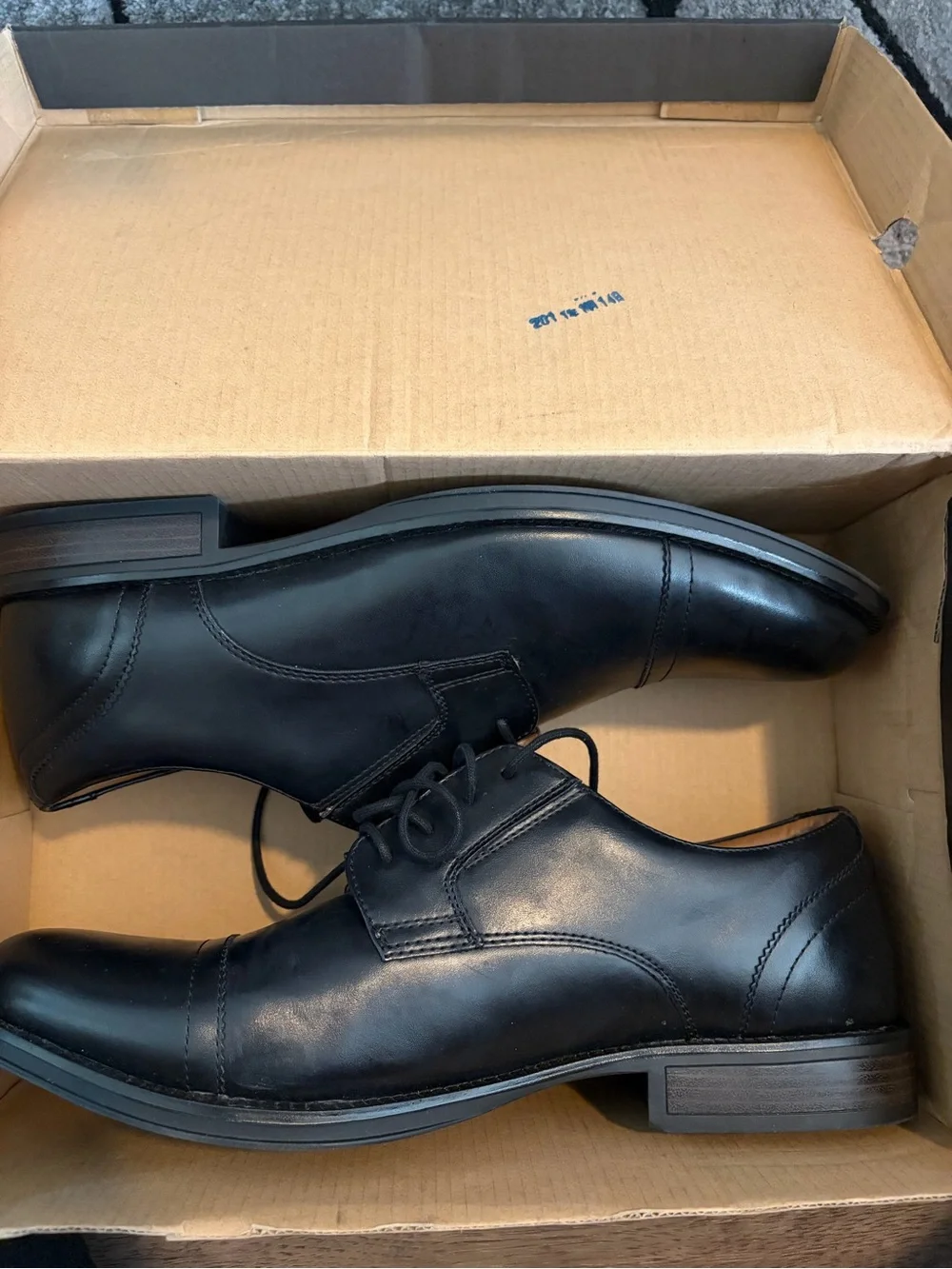Dockers Tremont Cap Toe Oxford Dress Shoes Black Men’s Size 13M Lace Up EUC